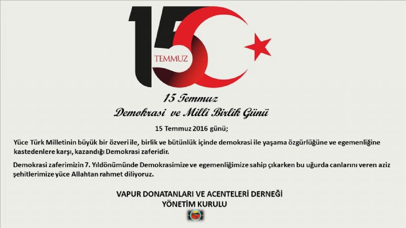 15 TEMMUZ DEMOKRASİ VE MİLLİ BİRLİK GÜNÜ 1